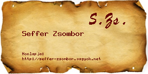 Seffer Zsombor névjegykártya